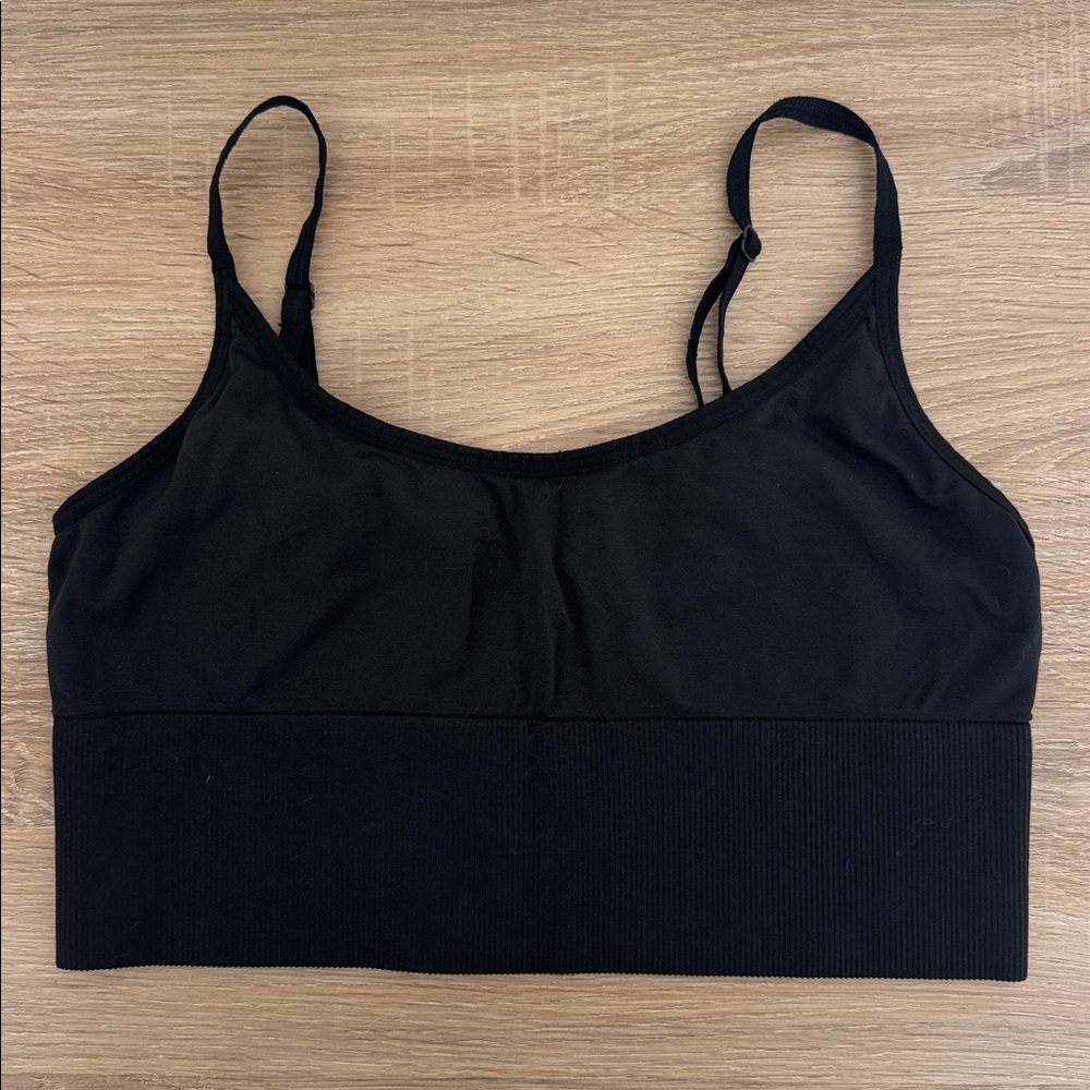 Pink sports bra